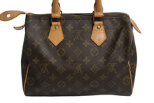 Load image into Gallery viewer, LOUIS VUITTON ルイヴィトン スピーディー25 ハンドバック M41528 モノグラム PVC レザー ブラウン ゴールド金具 美品 中古 4b004207