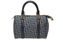 Load image into Gallery viewer, Christian Dior クリスチャンディオール トロッター ハンドバッグ PZ1001 スピーディ25型 ガリアーノ期 ネイビー 美品 中古 4b004213
