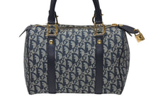 Load image into Gallery viewer, Christian Dior クリスチャンディオール トロッター ハンドバッグ PZ1001 スピーディ25型 ガリアーノ期 ネイビー 美品 中古 4b004213