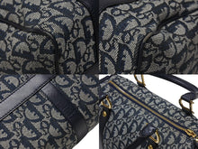 Load image into Gallery viewer, Christian Dior クリスチャンディオール トロッター ハンドバッグ PZ1001 スピーディ25型 ガリアーノ期 ネイビー 美品 中古 4b004213