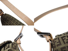 画像をギャラリービューアに読み込む, 極美品 FENDI フェンディ ワンショルダーバッグ マンバケット ズッカ柄 8BR009 ベージュ ブラウン シルバー金具 中古 4b004215