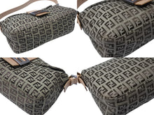 画像をギャラリービューアに読み込む, 極美品 FENDI フェンディ ワンショルダーバッグ マンバケット ズッカ柄 8BR009 ベージュ ブラウン シルバー金具 中古 4b004215