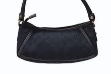 画像をギャラリービューアに読み込む, GUCCI グッチ アビー ワンショルダーバッグ セミショルダー ハンドバッグ 130939 GGキャンバス レザー ブラック 美品 中古 4b004216