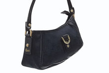 画像をギャラリービューアに読み込む, GUCCI グッチ アビー ワンショルダーバッグ セミショルダー ハンドバッグ 130939 GGキャンバス レザー ブラック 美品 中古 4b004216