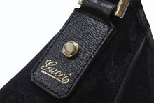 画像をギャラリービューアに読み込む, GUCCI グッチ アビー ワンショルダーバッグ セミショルダー ハンドバッグ 130939 GGキャンバス レザー ブラック 美品 中古 4b004216
