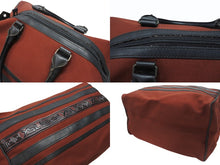 Load image into Gallery viewer, YVES SAINT LAURENT イヴサンローラン YSLロゴ ミニミニボストンバッグハンドバッグ キャンバス レザー ボルドー ブラック 美品 中古 4b004217