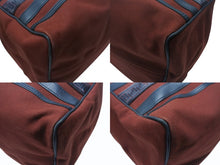 Load image into Gallery viewer, YVES SAINT LAURENT イヴサンローラン YSLロゴ ミニミニボストンバッグハンドバッグ キャンバス レザー ボルドー ブラック 美品 中古 4b004217