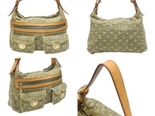 画像をギャラリービューアに読み込む, LOUIS VUITTON ルイヴィトン バギーPM ショルダーバッグ M95213 モノグラムデニム カーキ ゴールド 美品 中古 4b004221