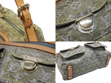 画像をギャラリービューアに読み込む, LOUIS VUITTON ルイヴィトン バギーPM ショルダーバッグ M95213 モノグラムデニム カーキ ゴールド 美品 中古 4b004221