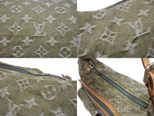 画像をギャラリービューアに読み込む, LOUIS VUITTON ルイヴィトン バギーPM ショルダーバッグ M95213 モノグラムデニム カーキ ゴールド 美品 中古 4b004221