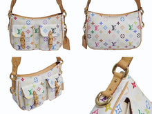 Load image into Gallery viewer, 極美品 LOUIS VUITTON ルイヴィトン 村上隆 ショルダーバッグ ロッジ PM M40053 ホワイト マルチカラー 中古 4b004223