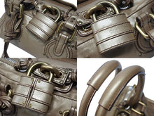 Load image into Gallery viewer, CHLOE クロエ パディントン 南京錠 ミニ ハンドバッグ 01-07-51-5191 レザー ゴールド ゴールド金具 美品 中古 4b004224