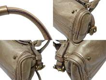 Load image into Gallery viewer, CHLOE クロエ パディントン 南京錠 ミニ ハンドバッグ 01-07-51-5191 レザー ゴールド ゴールド金具 美品 中古 4b004224