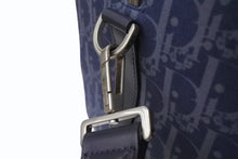 画像をギャラリービューアに読み込む, Dior ディオール DENIM TEARS デニムティアーズ ランゴ50 ボストンバッグ 2WAY オブリーク ピースサイン レザー コットンデニム ネイビー シルバー金具 美品 中古 4b004427