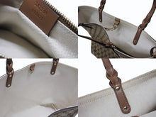 画像をギャラリービューアに読み込む, GUCCI グッチ トートバッグ GGキャンバス ポーチ付き247209 493075 レザー ベージュ ブラウン ゴールド金具 美品 中古 4b004227