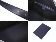 画像をギャラリービューアに読み込む, Dior ディオール DENIM TEARS デニムティアーズ ランゴ50 ボストンバッグ 2WAY オブリーク ピースサイン レザー コットンデニム ネイビー シルバー金具 美品 中古 4b004427