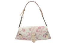 画像をギャラリービューアに読み込む, CHRISTIAN DIOR クリスチャンディオール トロッターライン ショルダーバッグ BO N 1024 ホワイト ピンク シルバー金具 美品 中古 4b004228