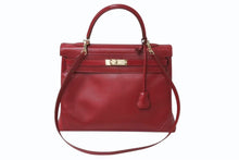Load image into Gallery viewer, HERMES エルメス ハンドバッグ ケリー35 □P刻 ギリーズ ルビー レッド エバーカーフ ゴールド金具 美品 中古 4b004231