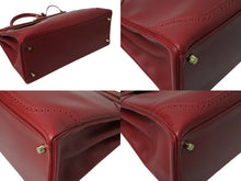 Load image into Gallery viewer, HERMES エルメス ハンドバッグ ケリー35 □P刻 ギリーズ ルビー レッド エバーカーフ ゴールド金具 美品 中古 4b004231