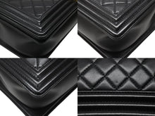 Load image into Gallery viewer, CHANEL シャネル ボーイシャネル 28 ラージ チェーン ショルダーバッグ 21番台 ラムスキン ブラック ゴールド金具 ココマーク 美品 中古 4b004232