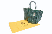 画像をギャラリービューアに読み込む, 新品未使用 GOYARD ゴヤール サンルイPM バッグ トートバッグ STLOUIPMLTY09CL09P PVC レザー ヘリンボーン グリーン 中古 4b004235