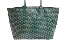 画像をギャラリービューアに読み込む, 新品未使用 GOYARD ゴヤール サンルイPM バッグ トートバッグ STLOUIPMLTY09CL09P PVC レザー ヘリンボーン グリーン 中古 4b004235