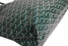 画像をギャラリービューアに読み込む, 新品未使用 GOYARD ゴヤール サンルイPM バッグ トートバッグ STLOUIPMLTY09CL09P PVC レザー ヘリンボーン グリーン 中古 4b004235