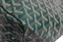 画像をギャラリービューアに読み込む, 新品未使用 GOYARD ゴヤール サンルイPM バッグ トートバッグ STLOUIPMLTY09CL09P PVC レザー ヘリンボーン グリーン 中古 4b004235