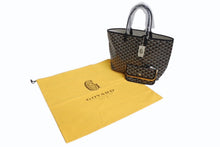 画像をギャラリービューアに読み込む, 新品未使用 GOYARD ゴヤール サンルイPM バッグ トートバッグ STLOUIPMLTY01CL01P ブラック PVC レザー 中古 4b004236