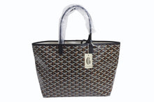 画像をギャラリービューアに読み込む, 新品未使用 GOYARD ゴヤール サンルイPM バッグ トートバッグ STLOUIPMLTY01CL01P ブラック PVC レザー 中古 4b004236