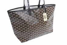 画像をギャラリービューアに読み込む, 新品未使用 GOYARD ゴヤール サンルイPM バッグ トートバッグ STLOUIPMLTY01CL01P ブラック PVC レザー 中古 4b004236