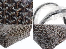 画像をギャラリービューアに読み込む, 新品未使用 GOYARD ゴヤール サンルイPM バッグ トートバッグ STLOUIPMLTY01CL01P ブラック PVC レザー 中古 4b004236