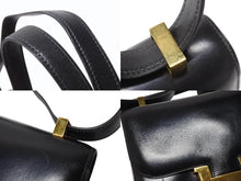 画像をギャラリービューアに読み込む, HERMES エルメス コンスタンス 23 ショルダーバッグ ボックスカーフ ブラック ゴールド金具 ○N刻印 (1984年製) 中古 4b004241