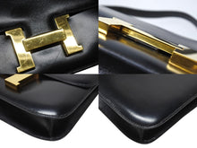 画像をギャラリービューアに読み込む, HERMES エルメス コンスタンス 23 ショルダーバッグ ボックスカーフ ブラック ゴールド金具 ○N刻印 (1984年製) 中古 4b004241