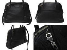 画像をギャラリービューアに読み込む, HERMES エルメス BOLIDE ボリード 31 2WAY バッグ トゴ ブラック シルバー金具 ☐I刻印 2005年製 美品 中古 4b004242