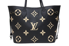 Load image into Gallery viewer, 極美品 LOUIS VUITTON ルイヴィトン トートバッグ M58907 モノグラムアンプラント ネヴァーフル MM ブラック 中古 4b004243