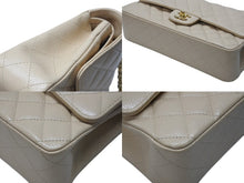 Load image into Gallery viewer, 極美品 CHANEL シャネル マトラッセ25 Wフラップ Wチェーンショルダーバッグ 13番台 キャビアスキン A1112 ベージュ ゴールド金具 中古 4b004244