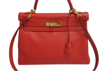 画像をギャラリービューアに読み込む, HERMES エルメス KELLY ケリー 32 内縫い 2WAY バッグ ヴォーガリバー ルージュヴィフ ゴールド金具 □D刻印 2000年製 美品 中古 4b004248