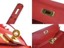 Load image into Gallery viewer, HERMES エルメス KELLY ケリー 32 内縫い 2WAY バッグ ヴォーガリバー ルージュヴィフ ゴールド金具 □D刻印 2000年製 美品 中古 4b004248