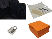 Load image into Gallery viewer, HERMES エルメス バーキン30 ハンドバッグ トゴ ネイビー シルバー金具 T刻印 美品 中古 4b004250