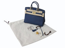 画像をギャラリービューアに読み込む, 新品未使用 HERMES エルメス ハンドバッグ B刻印 バーキン25 ブルードプリュス ゴールド金具トゴ 中古 4b004251