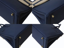 画像をギャラリービューアに読み込む, 新品未使用 HERMES エルメス ハンドバッグ B刻印 バーキン25 ブルードプリュス ゴールド金具トゴ 中古 4b004251