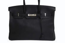 画像をギャラリービューアに読み込む, 極美品 HERMES エルメス BIRKIN バーキン35 ブラック ゴールド金具 トリヨンクレマンス ハンドバッグ □N刻印 中古 4b000219