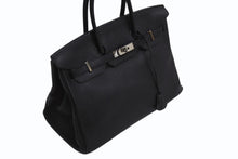画像をギャラリービューアに読み込む, 極美品 HERMES エルメス BIRKIN バーキン35 ブラック ゴールド金具 トリヨンクレマンス ハンドバッグ □N刻印 中古 4b000219