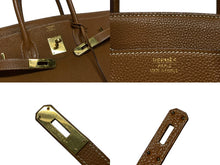 Load image into Gallery viewer, HERMES エルメス BIRKIN バーキン 35 ハンドバッグ トゴ ゴールド ゴールド金具 ☐H刻印 (2004年製) 美品 中古 4b004255
