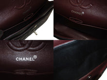 Load image into Gallery viewer, CHANEL シャネル マトラッセ25 Wフラップ Wチェーンショルダーバッグ 5番台 A1112 ラムスキン ブラック シルバー金具 美品 中古 4b004257