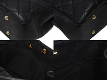 Load image into Gallery viewer, CHANEL シャネル ココマーク マトラッセライン チェーントートバッグ ラージ A91046 23番台 キャビアスキン ブラック ゴールド金具 美品 中古 4b004258