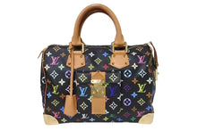 Load image into Gallery viewer, 極美品 LOUIS VUITTON ルイヴィトン スピーディ30 村上隆 ハンドバッグ M92642 モノグラム マルチカラー ブラック 中古 4b004259