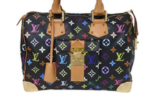 Load image into Gallery viewer, 極美品 LOUIS VUITTON ルイヴィトン スピーディ30 村上隆 ハンドバッグ M92642 モノグラム マルチカラー ブラック 中古 4b004259