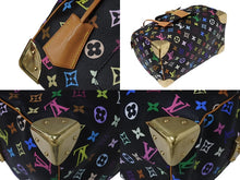 Load image into Gallery viewer, 極美品 LOUIS VUITTON ルイヴィトン スピーディ30 村上隆 ハンドバッグ M92642 モノグラム マルチカラー ブラック 中古 4b004259